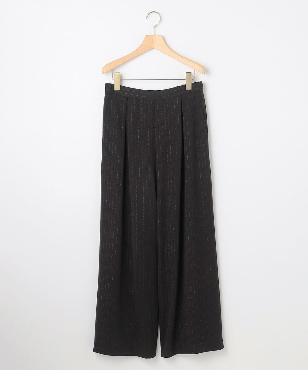 組曲 L 【加藤ローサさん着用】ラメストライプ ワイドパンツ 