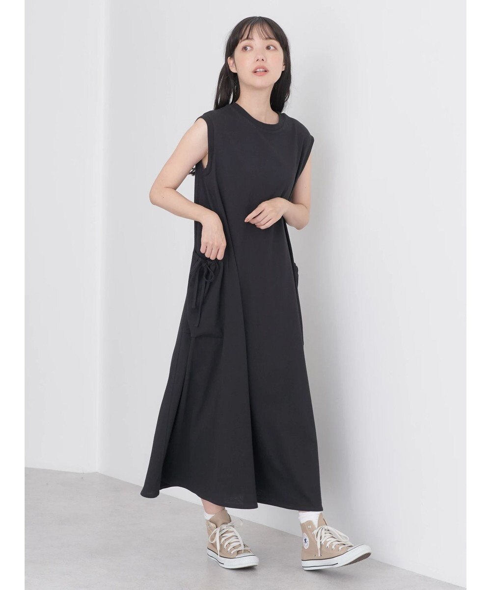 earth music&ecology ギャザーポケットノースリーブワンピース 