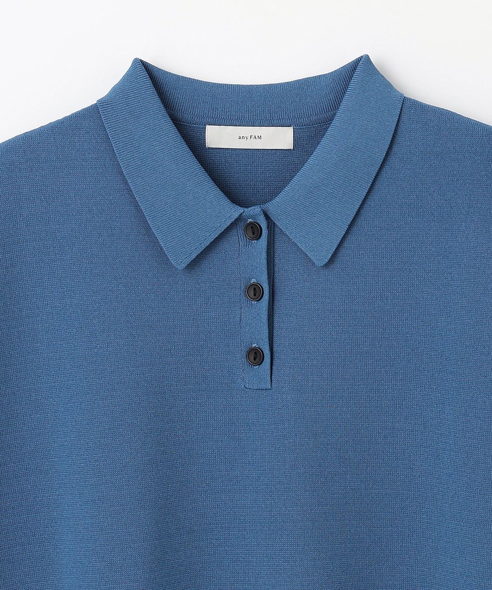 ANY ミラノリブニットポロ 