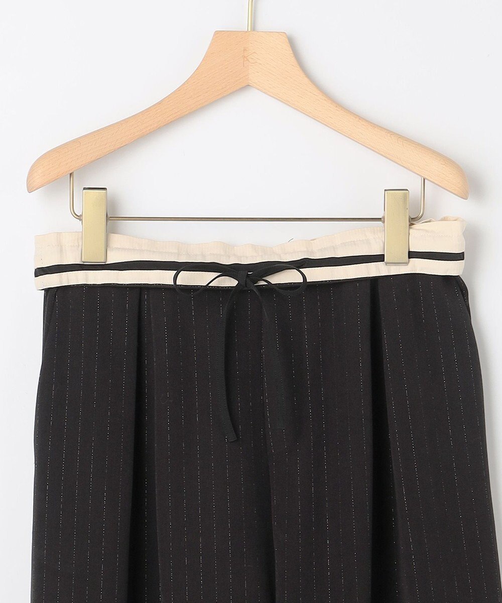 組曲 L 【加藤ローサさん着用】ラメストライプ ワイドパンツ 