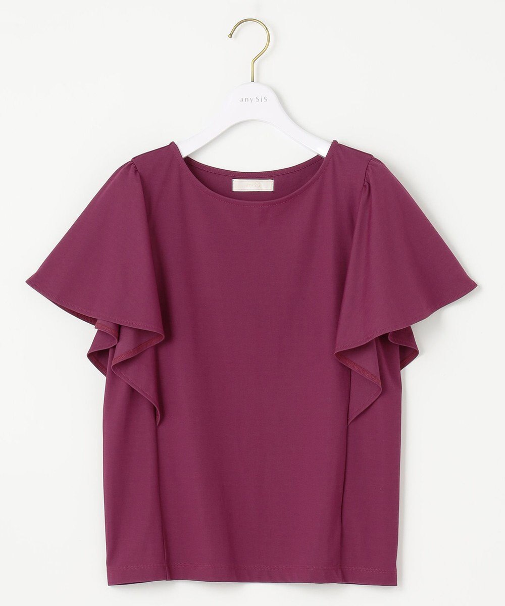 ANY SIS 【洗える】フリルスリーブ カットソー 