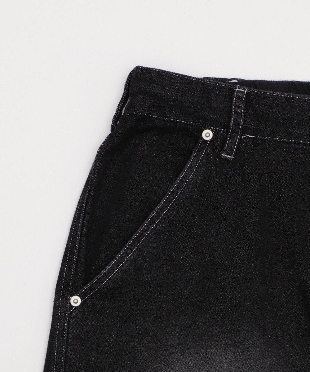 WEGO 【ユニセックス着用ITEM】ダブルニーロゴデニムショーツ 