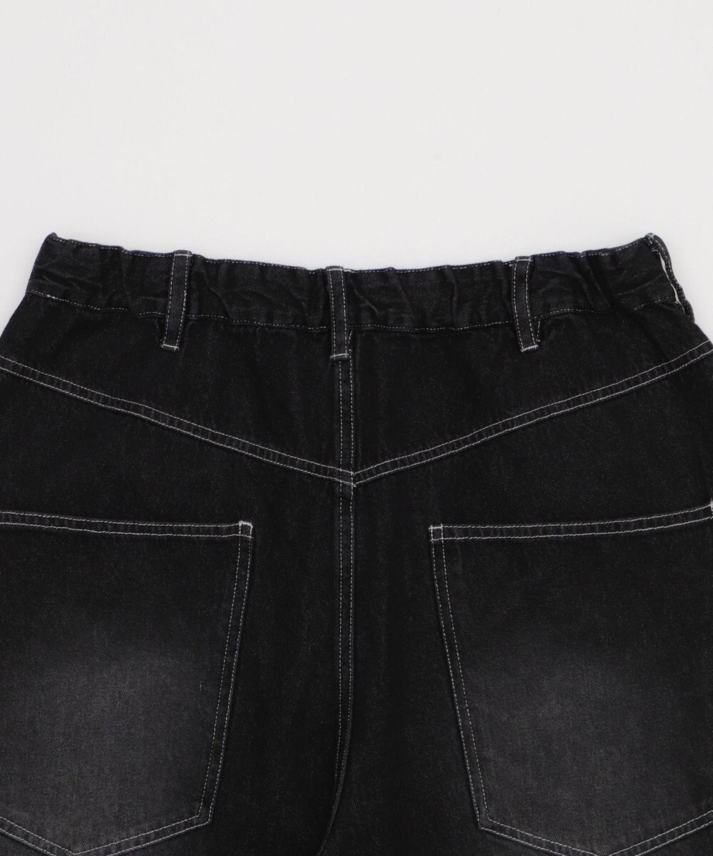 WEGO 【ユニセックス着用ITEM】ダブルニーロゴデニムショーツ 