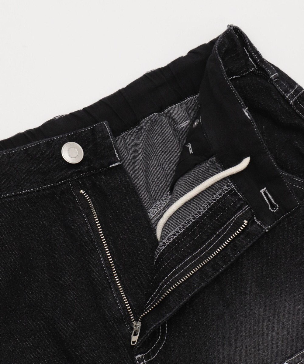 WEGO 【ユニセックス着用ITEM】ダブルニーロゴデニムショーツ 