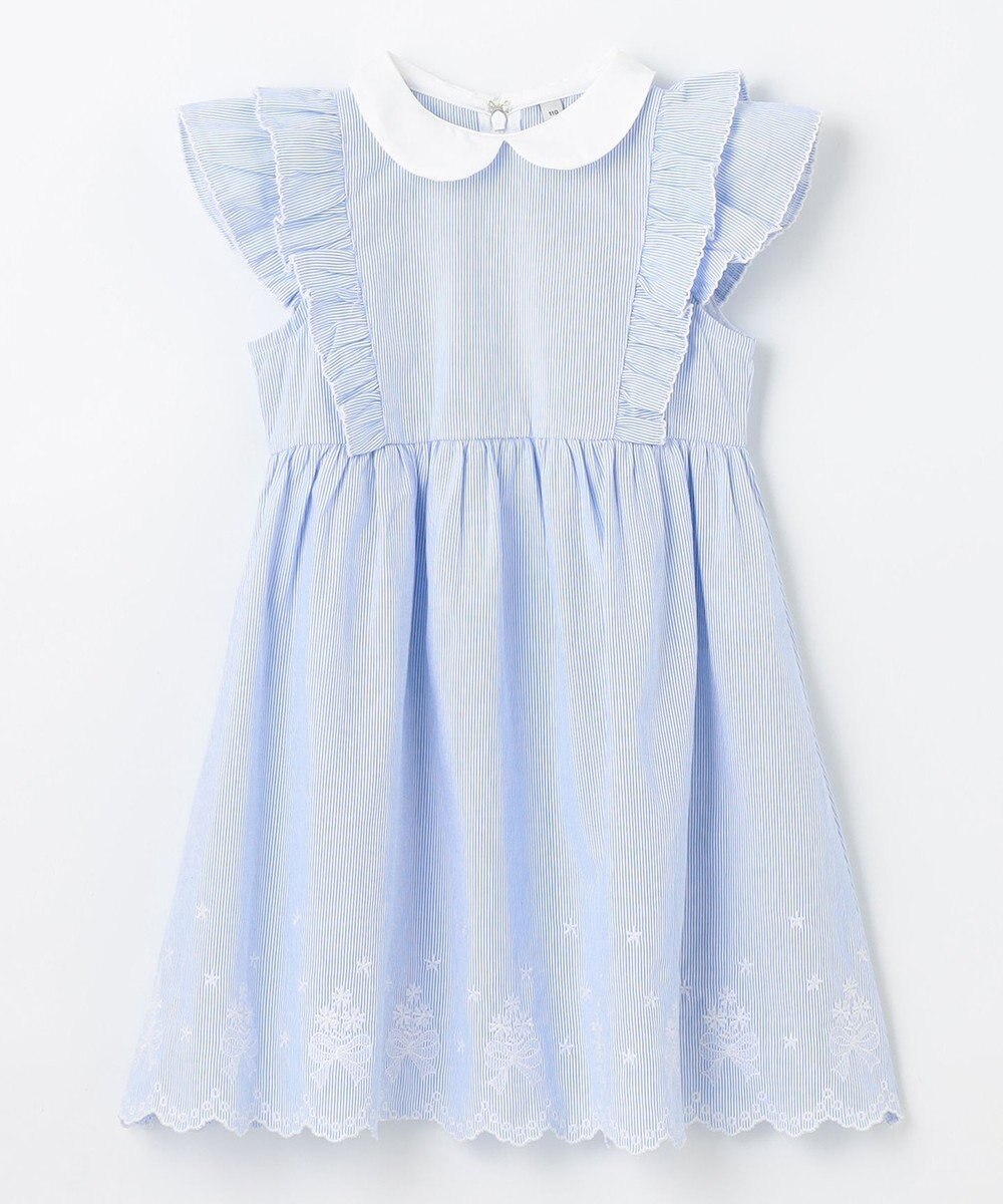 ANY KIDS コードレーン 裾刺繍 ワンピース 