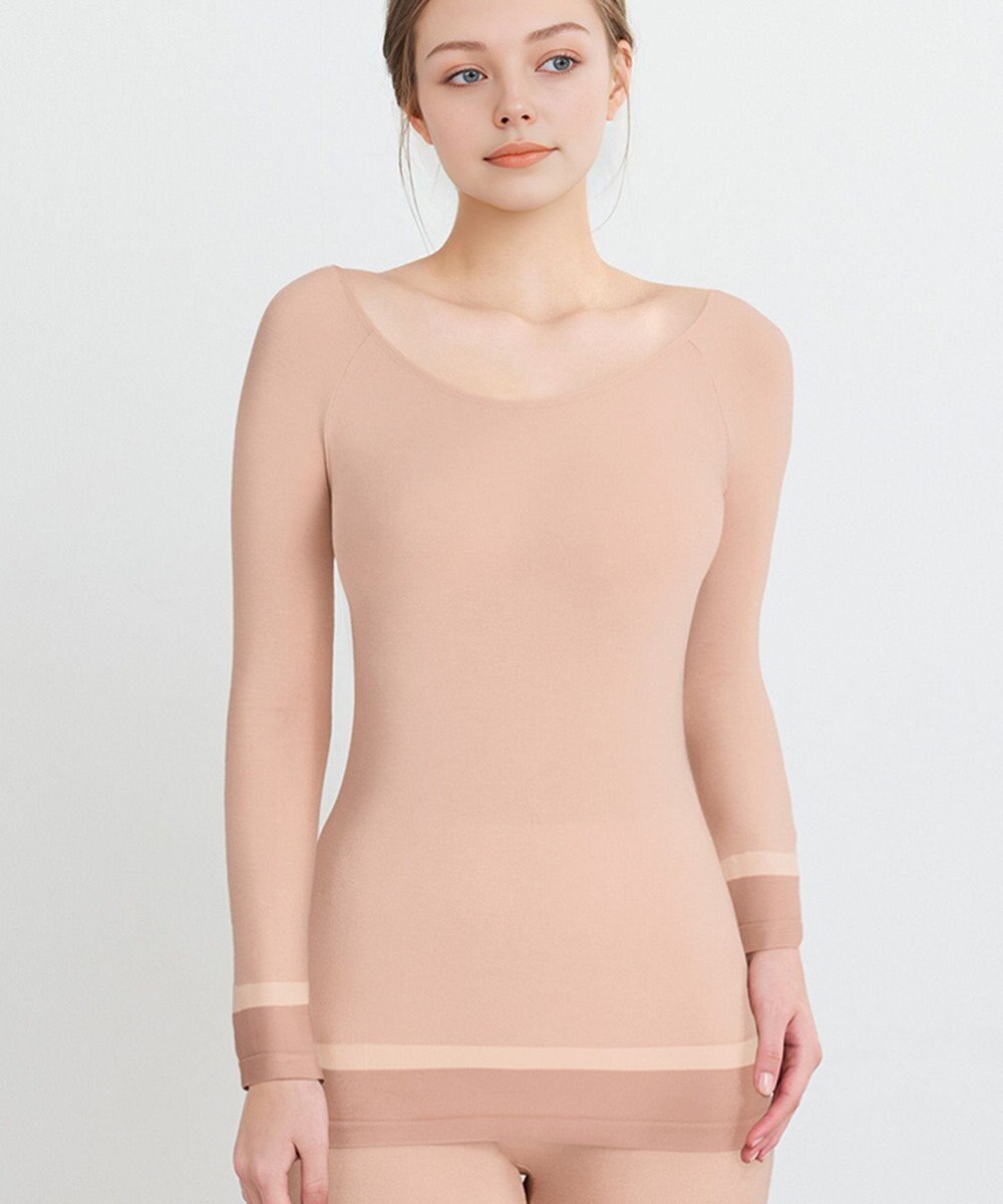 WACOAL あったかインナー よく伸びる生地 袖丈調節可能(7分袖~9分袖) 保温性(身生地) 9分袖 長袖 【360°ラクストレッチ】 レディース CLD371 /ワコール 