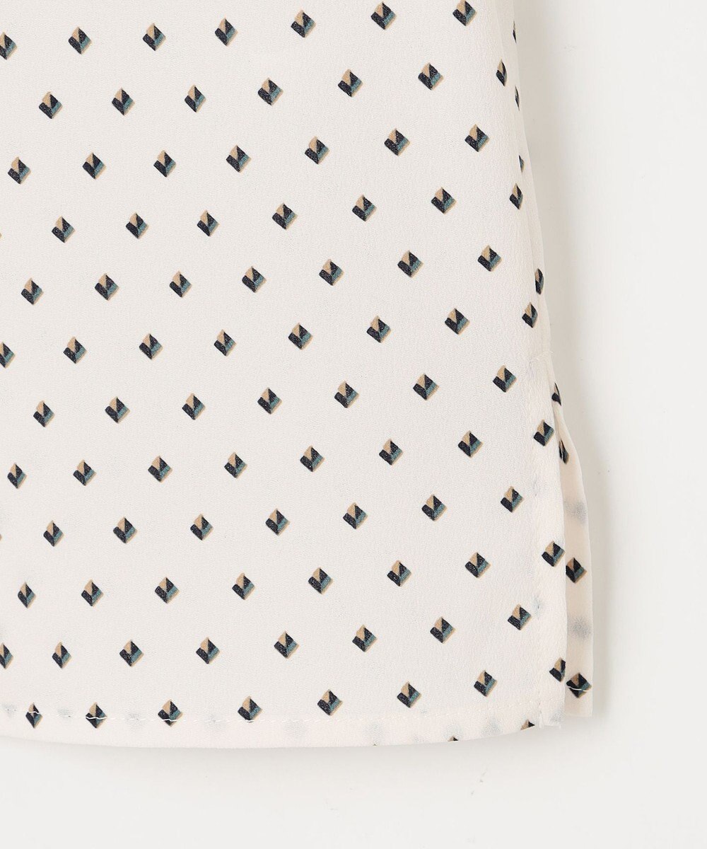 J.PRESS LADIES L 【洗える】ジオメトリックプリント ブラウス 