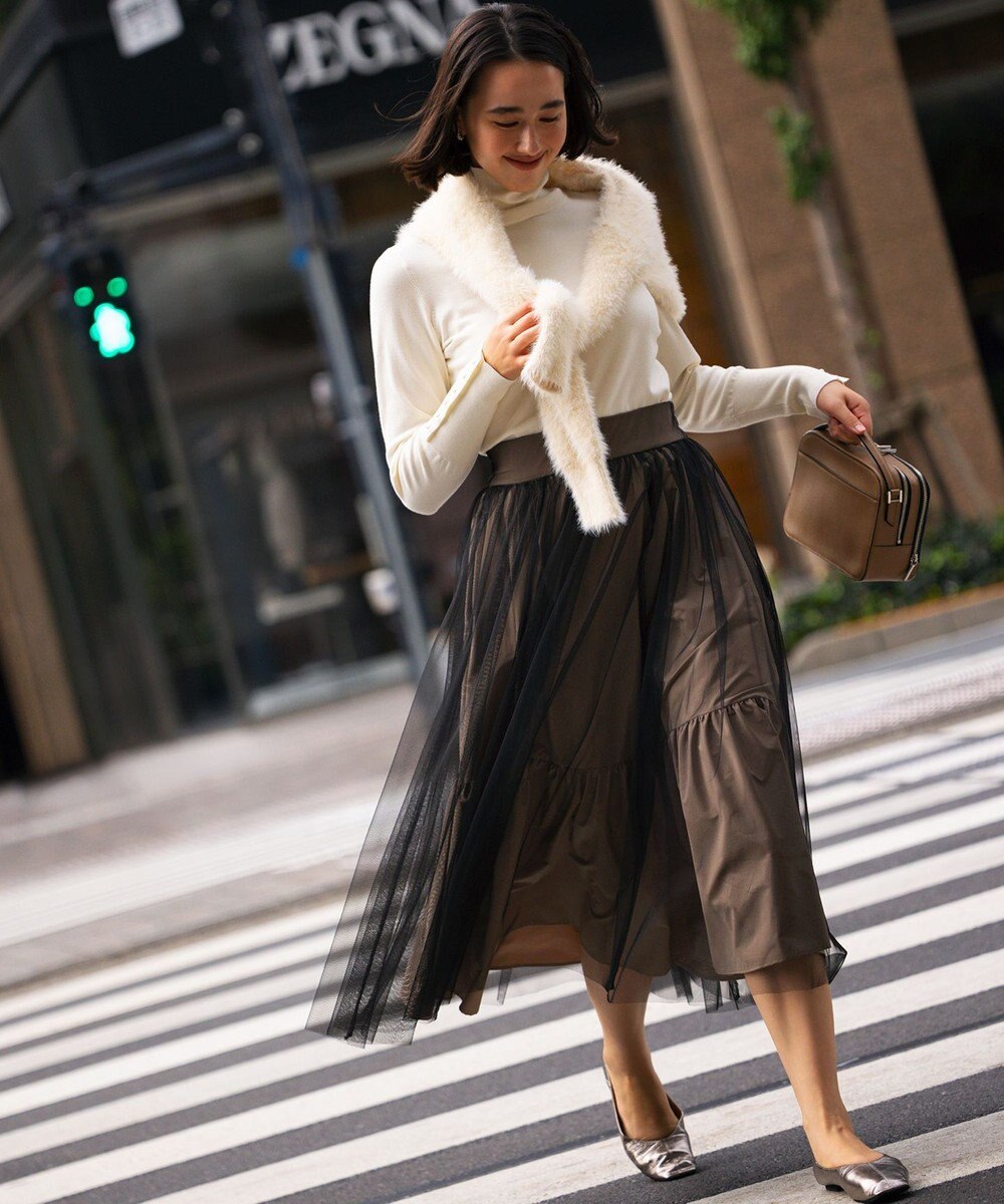 組曲 ナイロンファー ニット 