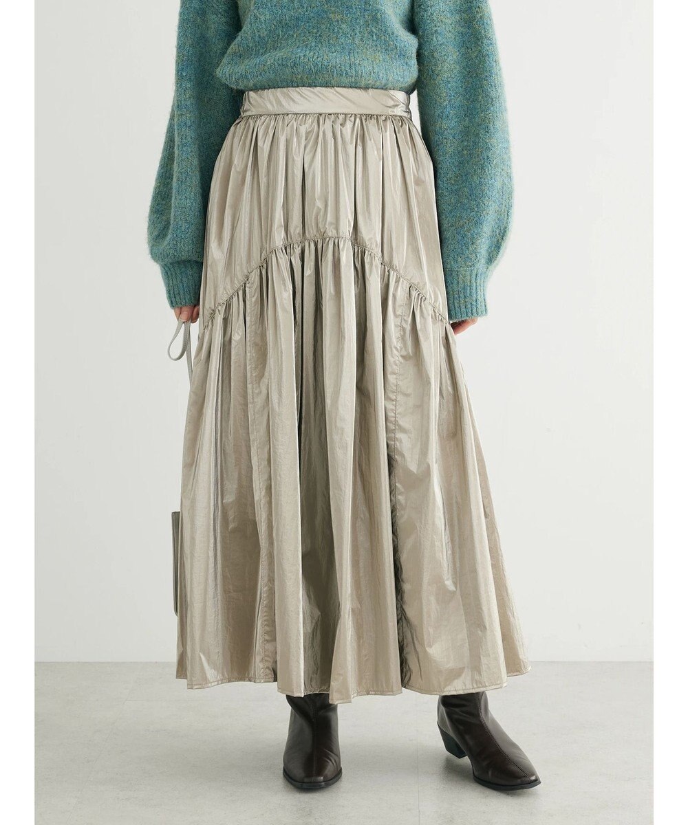 Green Parks ・ＥＬＥＮＣＡＲＥ　ＤＵＥ　メタリックティアードスカート 