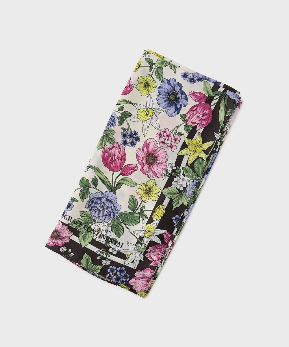 GRACE CONTINENTAL フラワーシルクスカーフ 