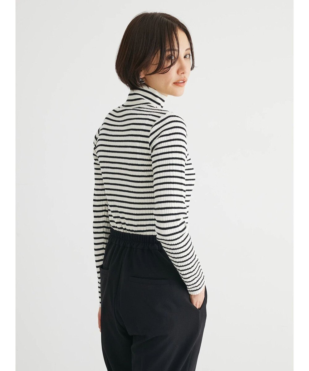 Green Parks ボーダーアソートモックネックニットプルオーバー 