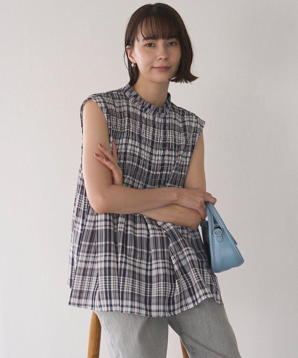 UNFILO 【WEB限定】シアーシャーリングブラウス 