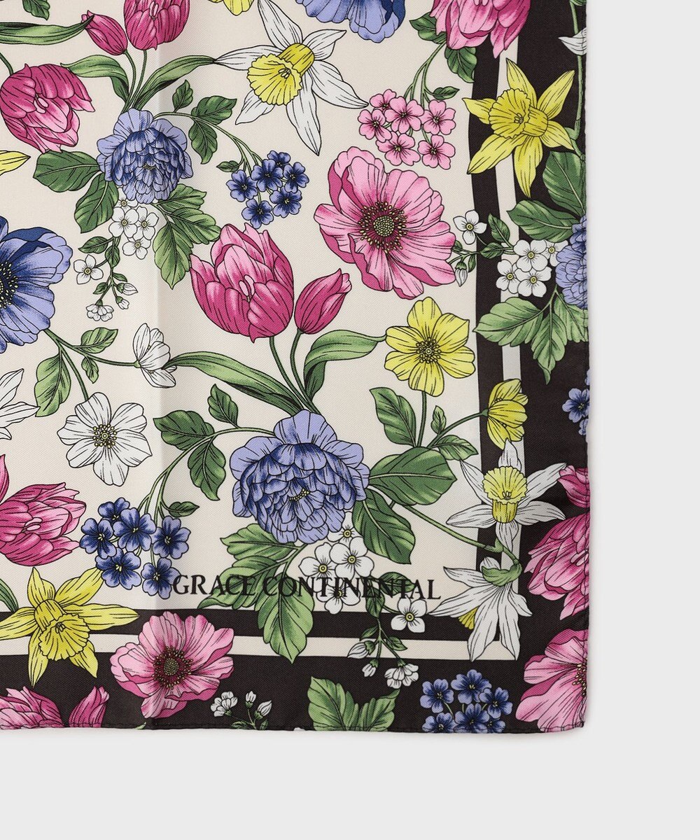 GRACE CONTINENTAL フラワーシルクスカーフ 