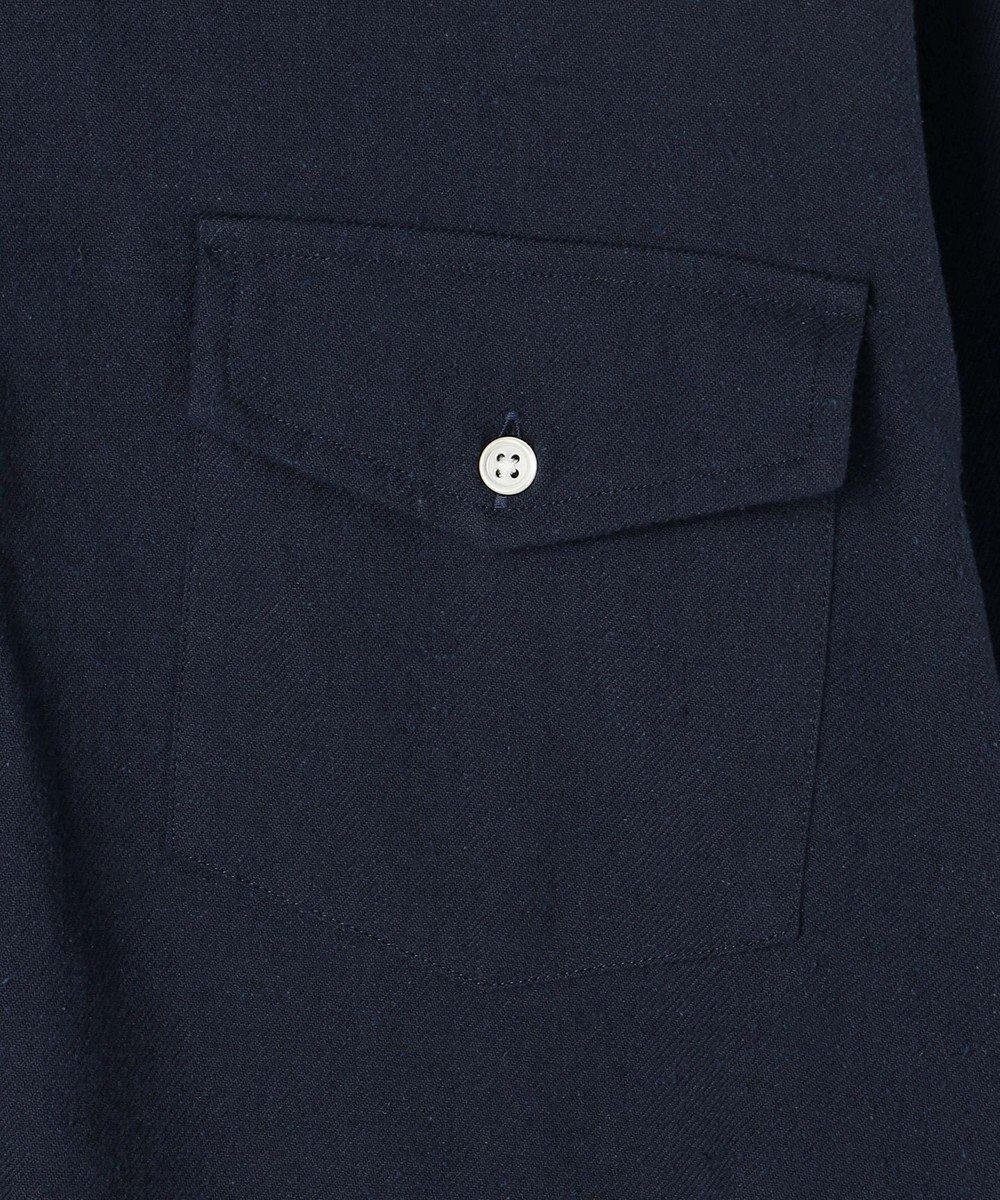 J.PRESS MEN 【J.PRESS ORIGINALS】【UNISEX】Cotton Silk Yarn Dyed Twill B.D. Shirts / Baggy-Fit 