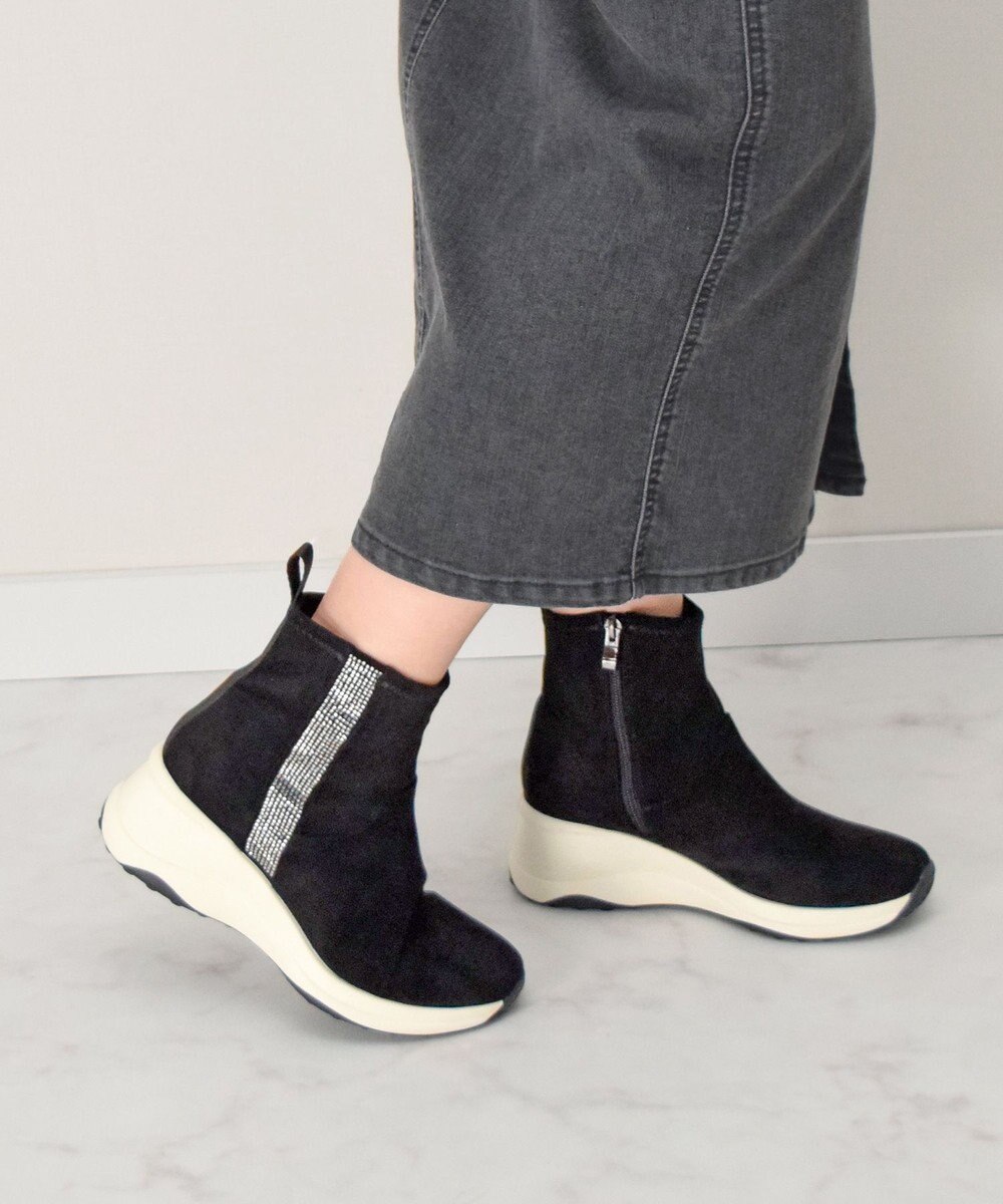 Bridget Birkin 【Bridget Birkin】ラインストーンハイカットスニーカーブーツ 