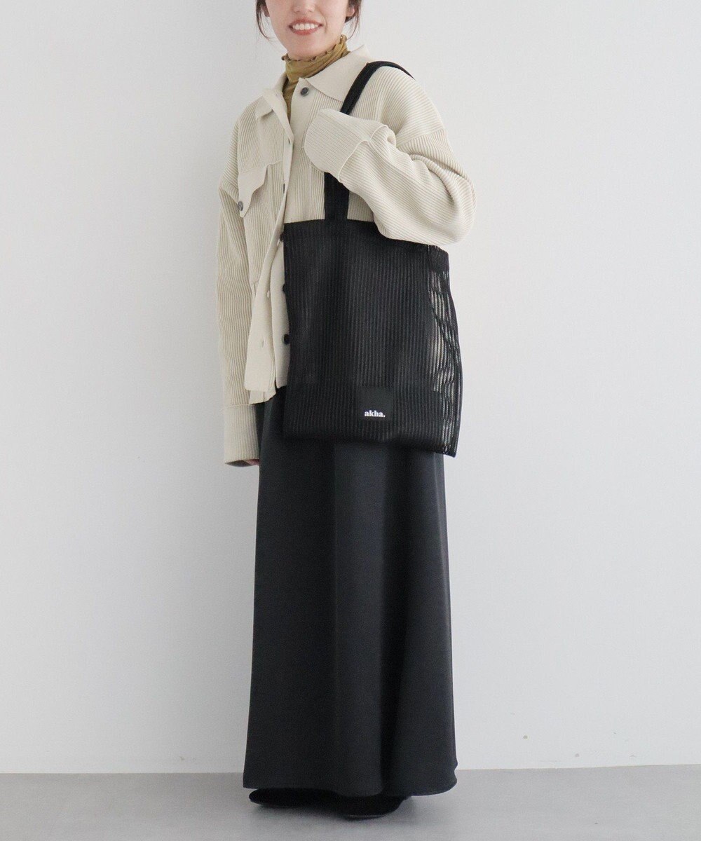 CRAFT STANDARD BOUTIQUE akha.ストライプメッシュトートバッグ 