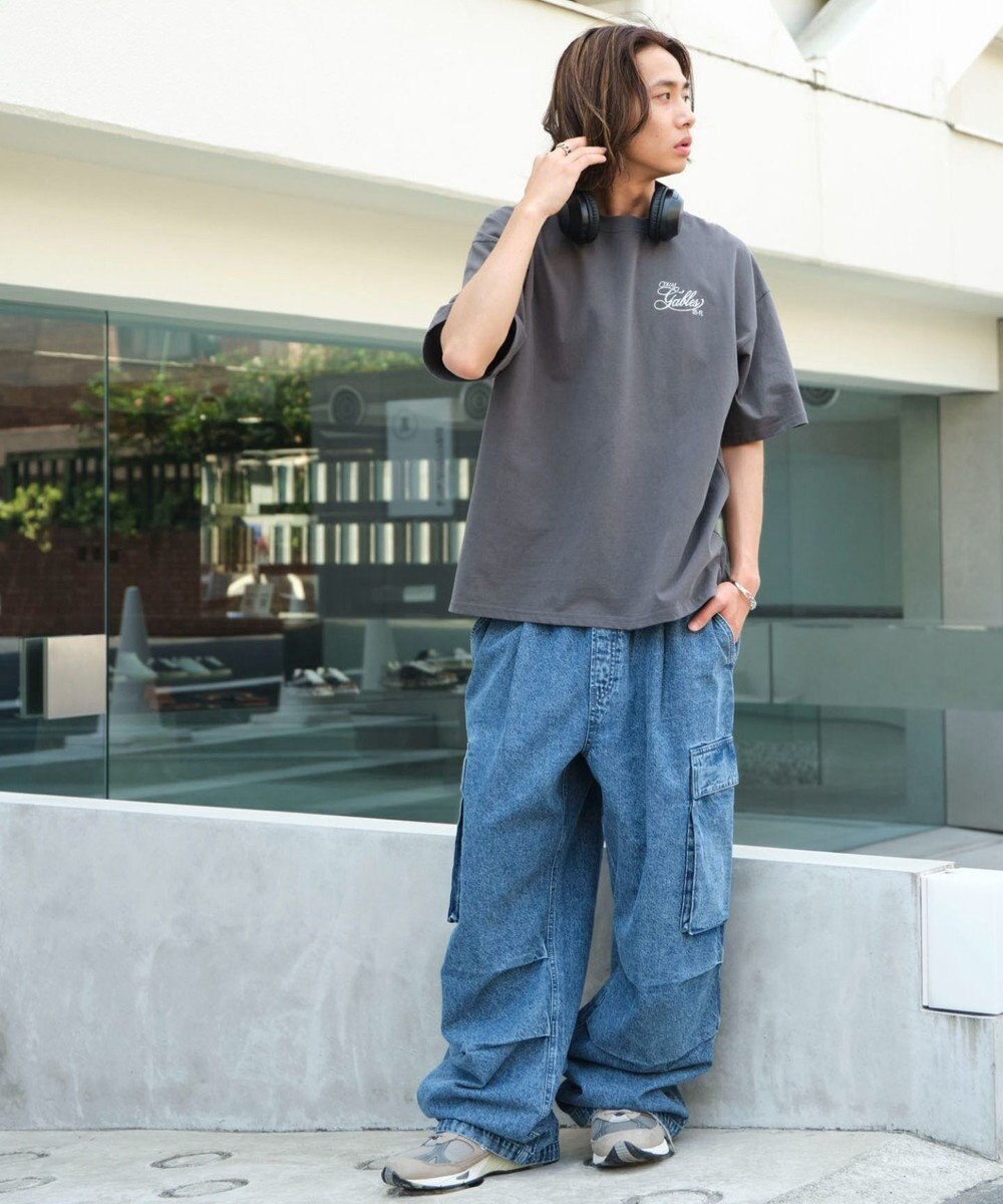 WEGO 【ユニセックス着用ITEM】デニムイージーカーゴパンツ 