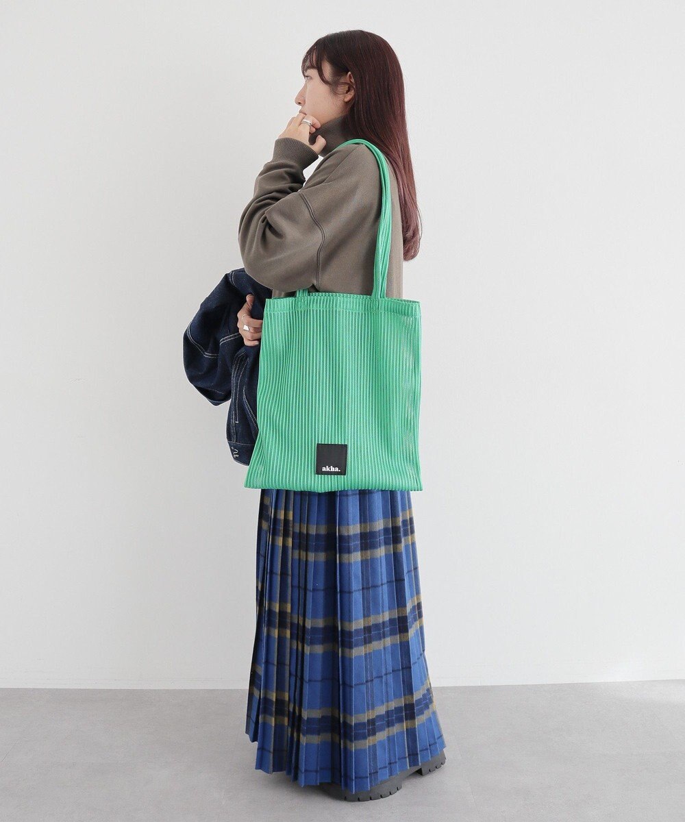 CRAFT STANDARD BOUTIQUE akha.ストライプメッシュトートバッグ 