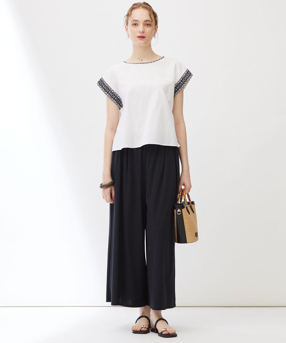 23区 【Indian Factory】ツイストスムースジャージー ワイドパンツ 