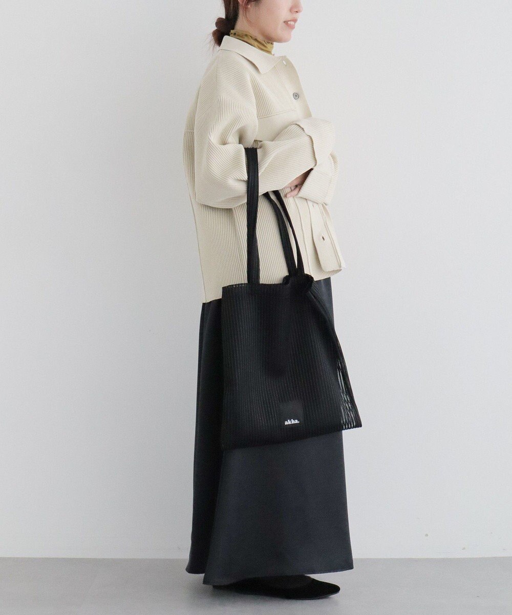 CRAFT STANDARD BOUTIQUE akha.ストライプメッシュトートバッグ 