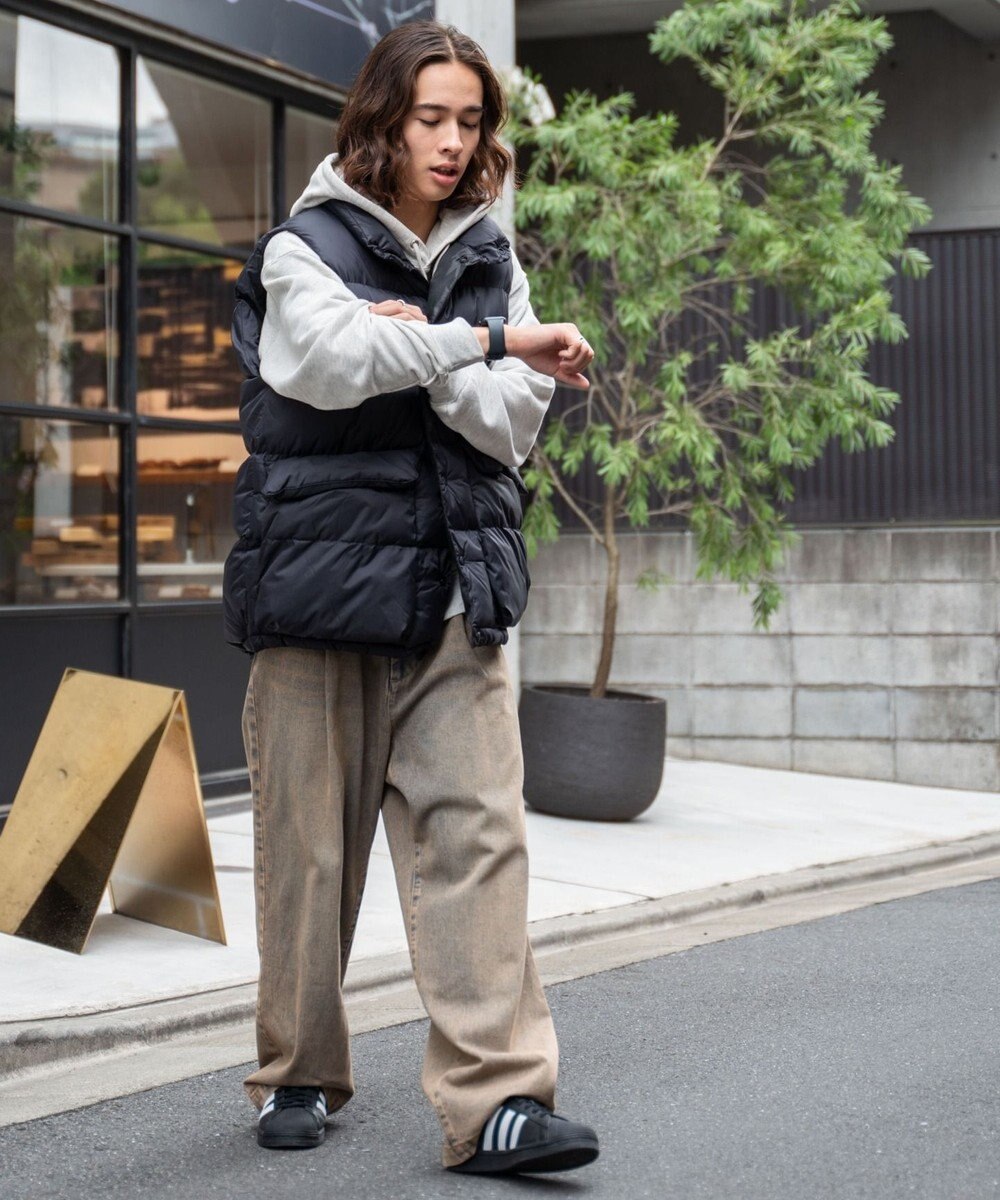 WEGO スケーターズ　タックワイドデニムパンツ 