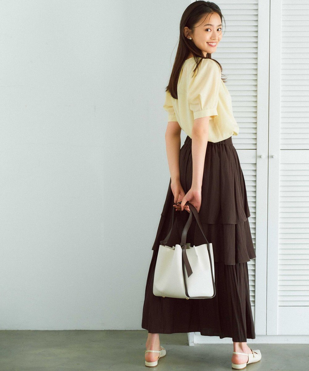 組曲 L ソフトローンパフスリーブ ブラウス 