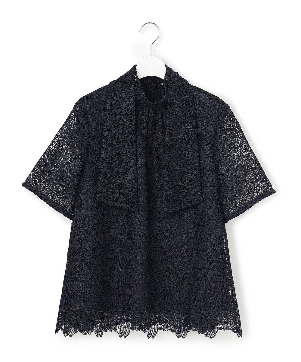 23区 S 【APPLAUDIR】Brocheリボンブーケレース ブラウス 