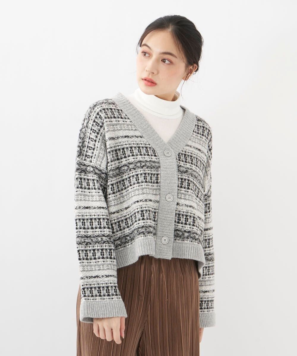 OP／FILA 【OP】ジャガードニットカーディガン 