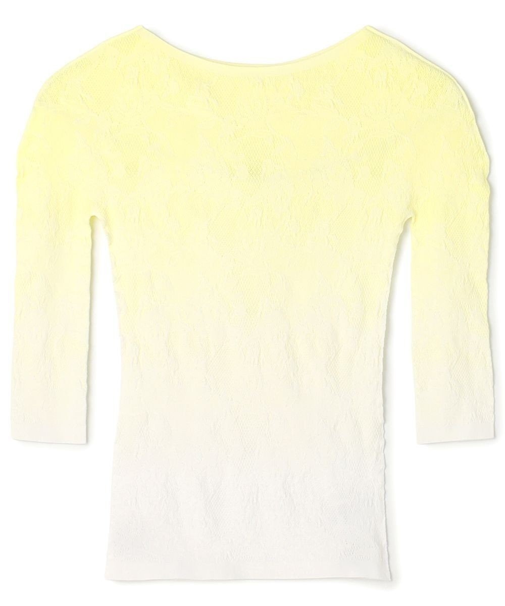 Chacott グラデーションボートネックトップ 