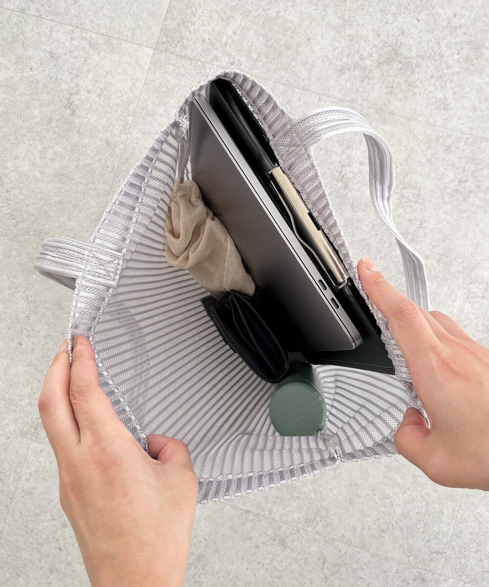 CRAFT STANDARD BOUTIQUE akha.ストライプメッシュトートバッグ 