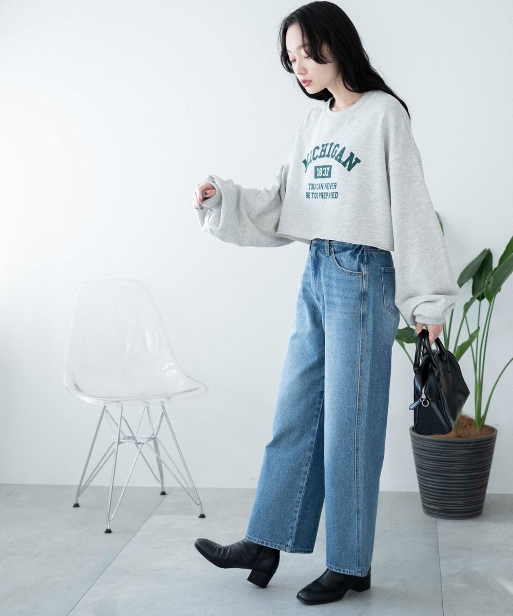 WEGO ヴィンテージライクショートスウェット 