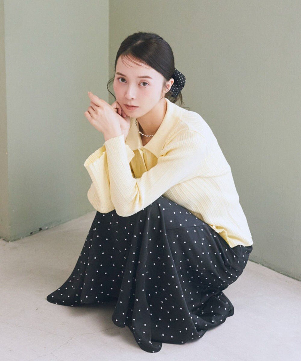 earth music&ecology ドット２段フリルバンス 