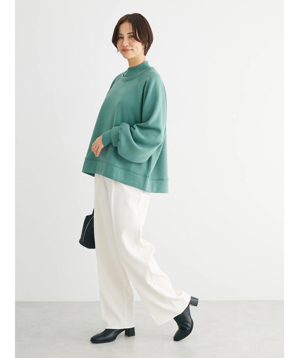 Green Parks 裏起毛ニットリブドッキングプルオーバー 