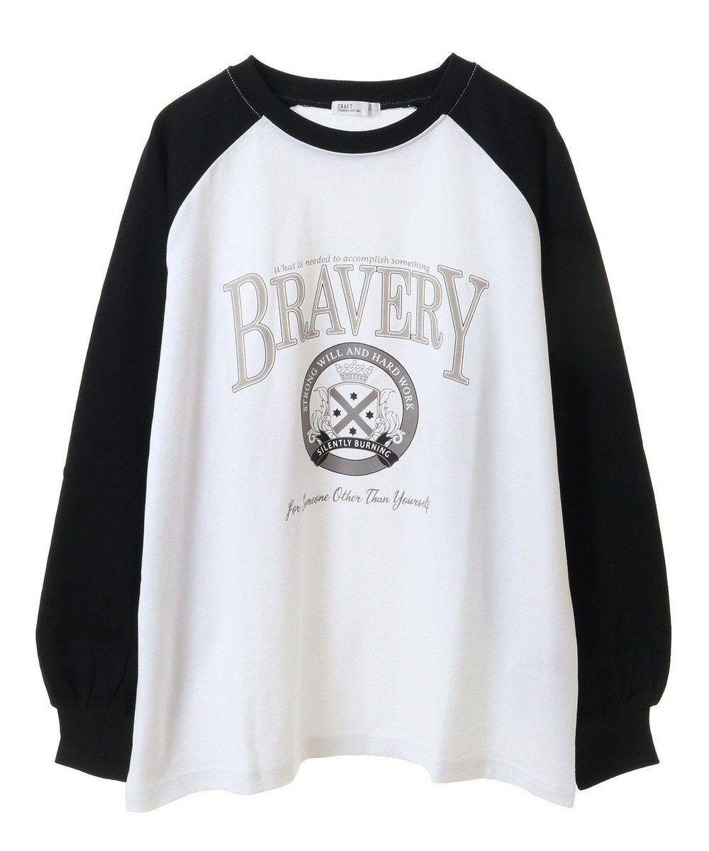 CRAFT STANDARD BOUTIQUE ラグランフロッキープリントＴｅｅ 