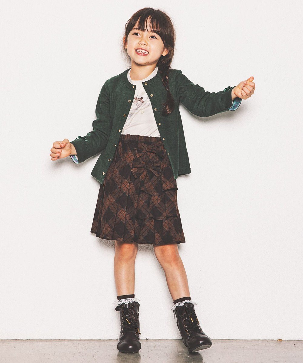 ANY KIDS チェックプリーツスカート 