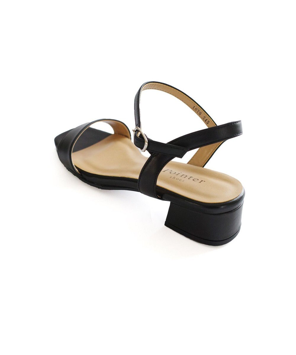 Pointer 日本製 本革スクエアトゥサンダル 