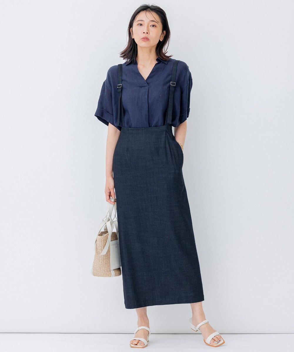 23区 デニムライクシャンブレー Iライン スカート 