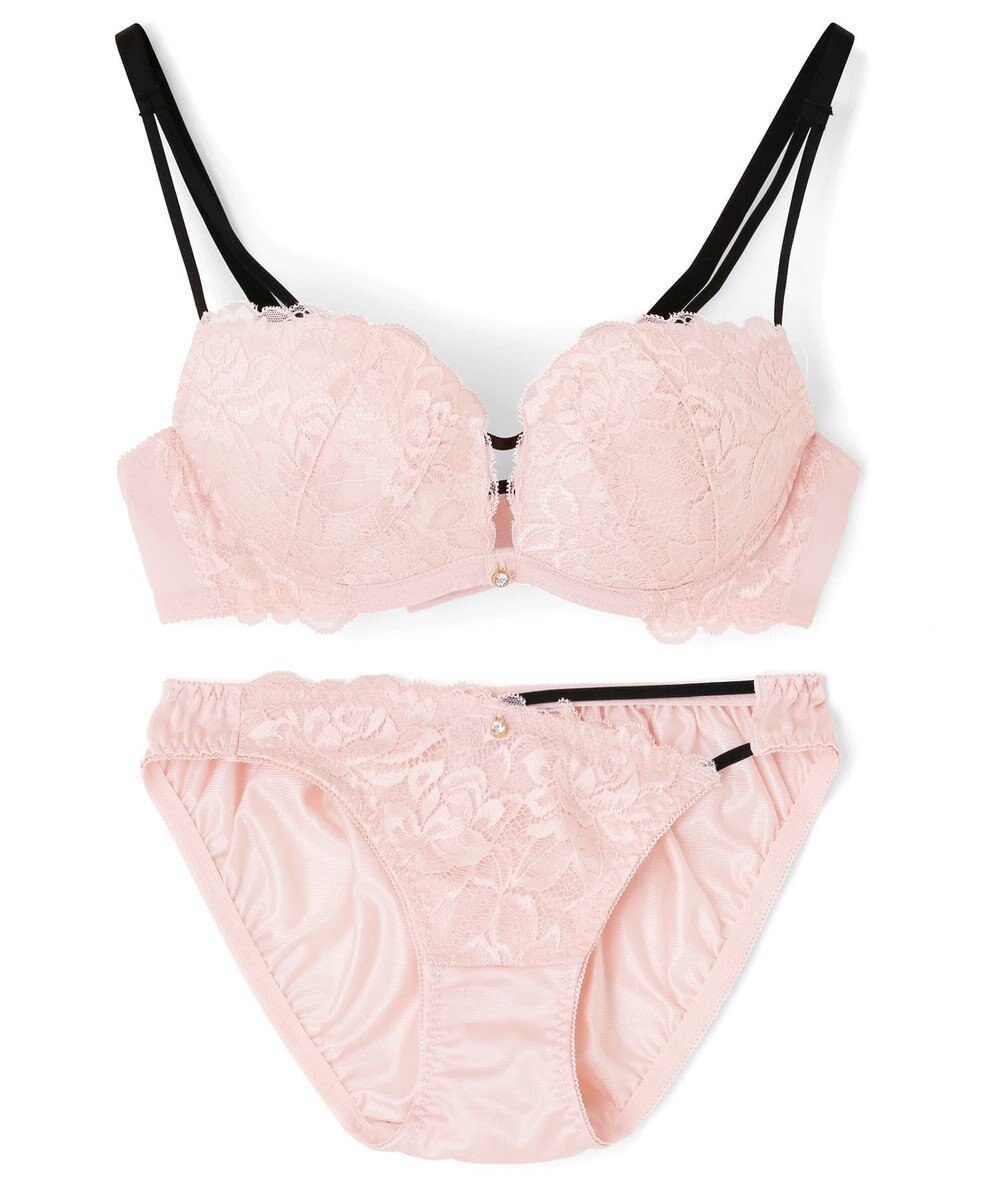 San-ai Resort（三愛水着楽園） 【northerly bra フィットシリーズ 谷間メイク】 Wストラップ ブラジャー＆ショーツSet B～Fカップ 