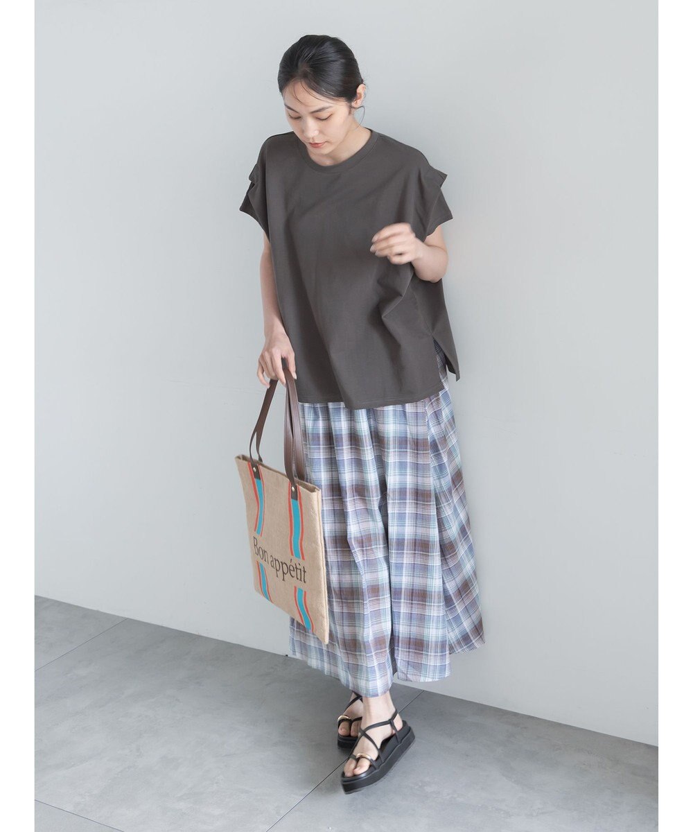 Te chichi チェックギャザースカート 