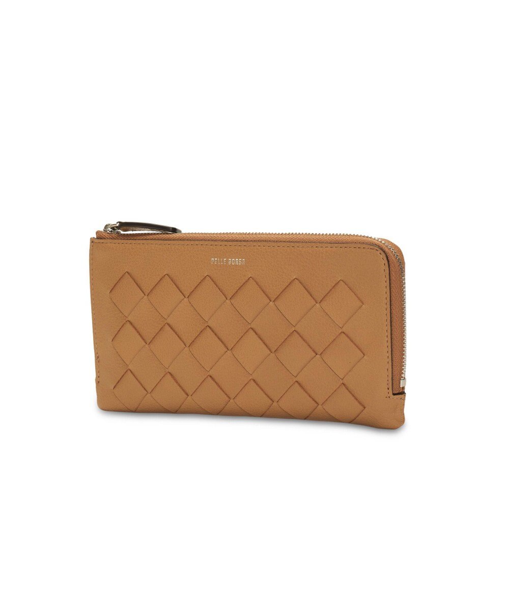 PELLE BORSA メッシュL字ファスナーコンパクト長財布 Chrono Weave クロノウィーブ 5843 