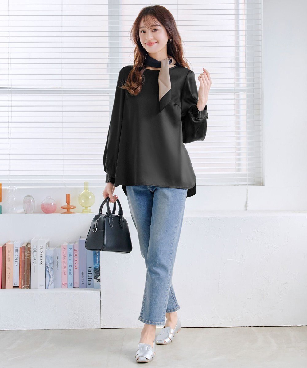 Tiaclasse L 【洗える】ボリュームスリーブブラウス 