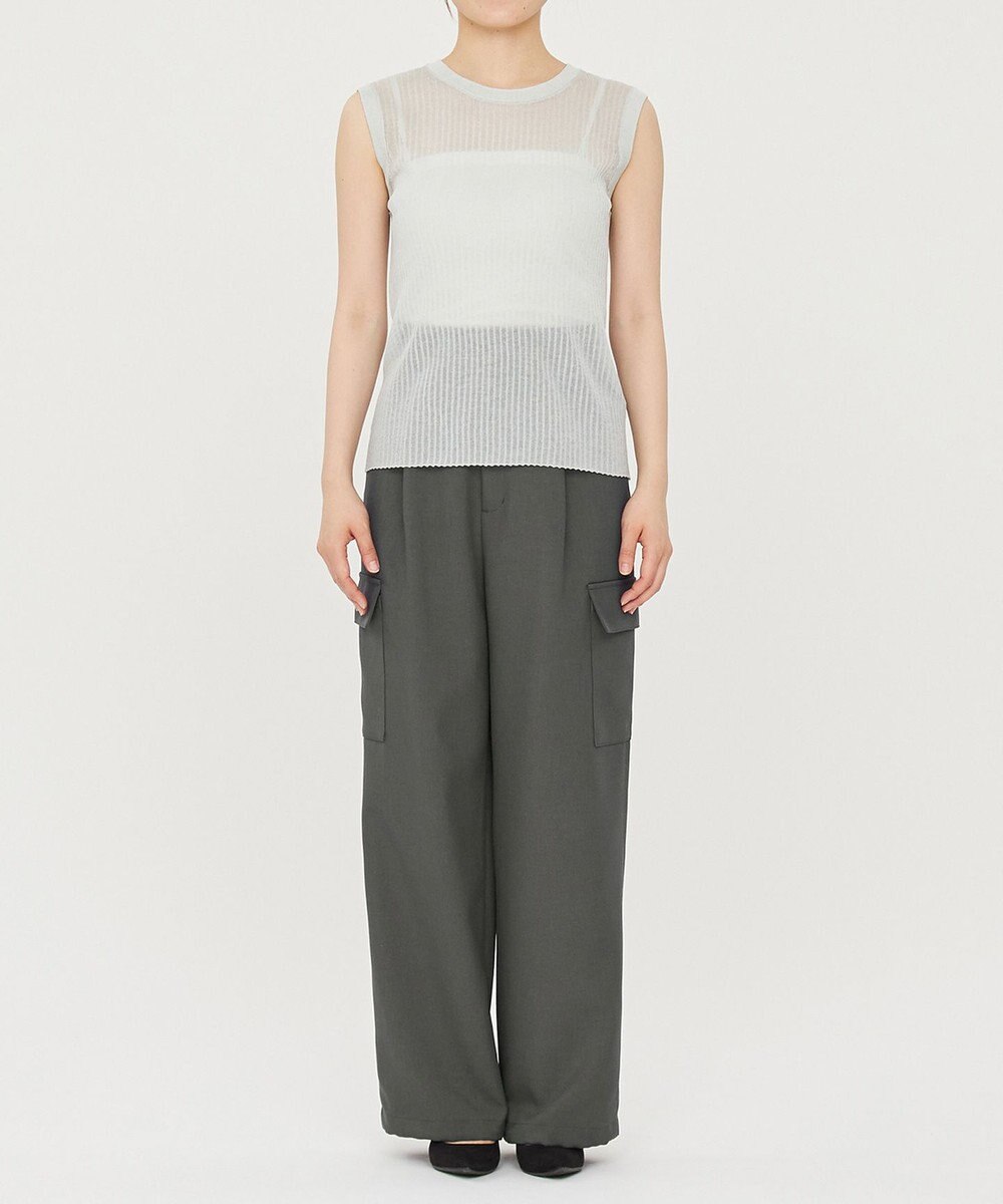 uncrave シアー リブ ノースリーブ ニット（uncrave STANDARD） 