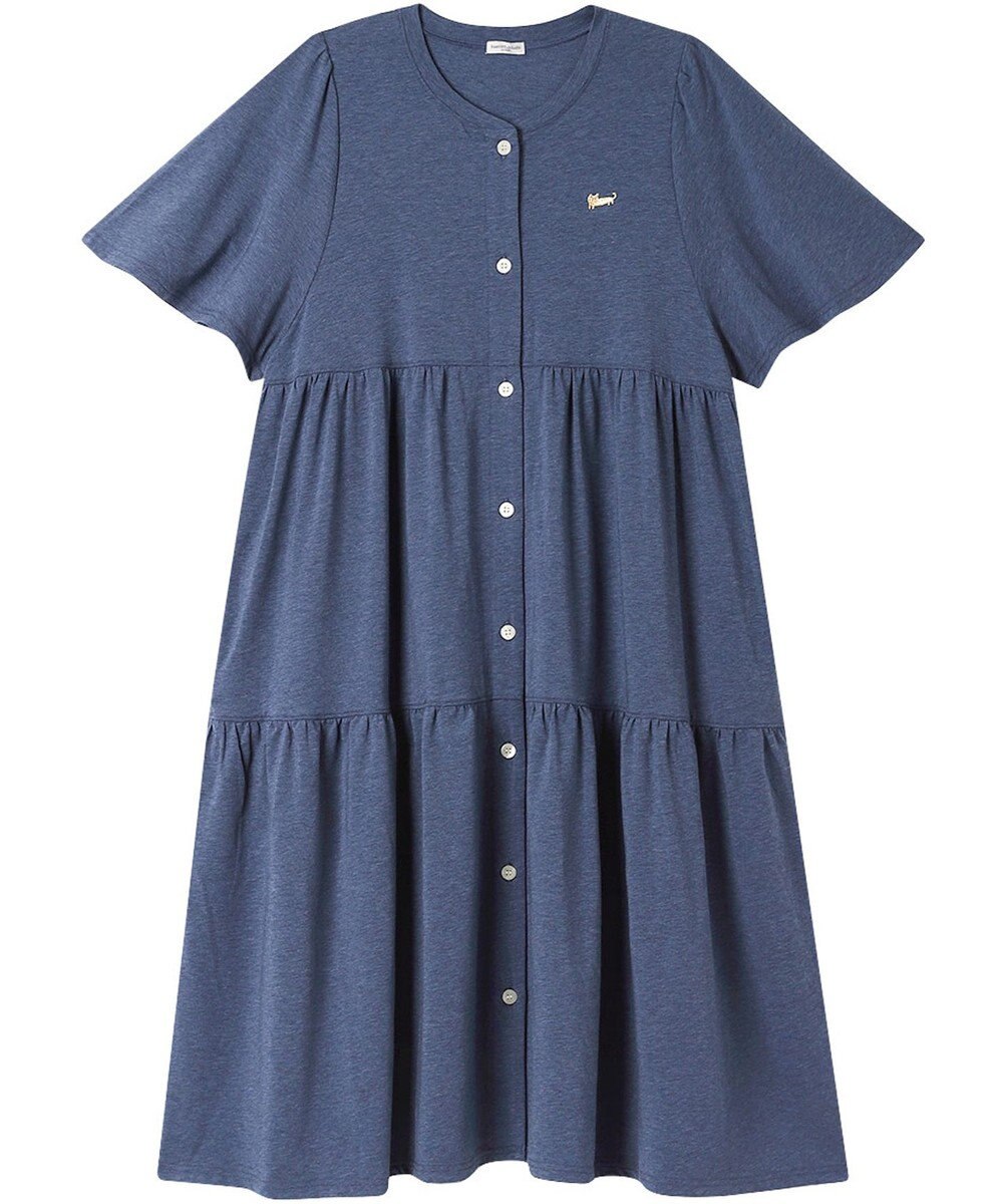 tsumori chisato SLEEP ツモリチサト ワンピース 5分袖 半袖 ルームウエア 綿混ベア天竺 ロング丈(ふくらはぎ付近) レディース UNT156 /ワコール 