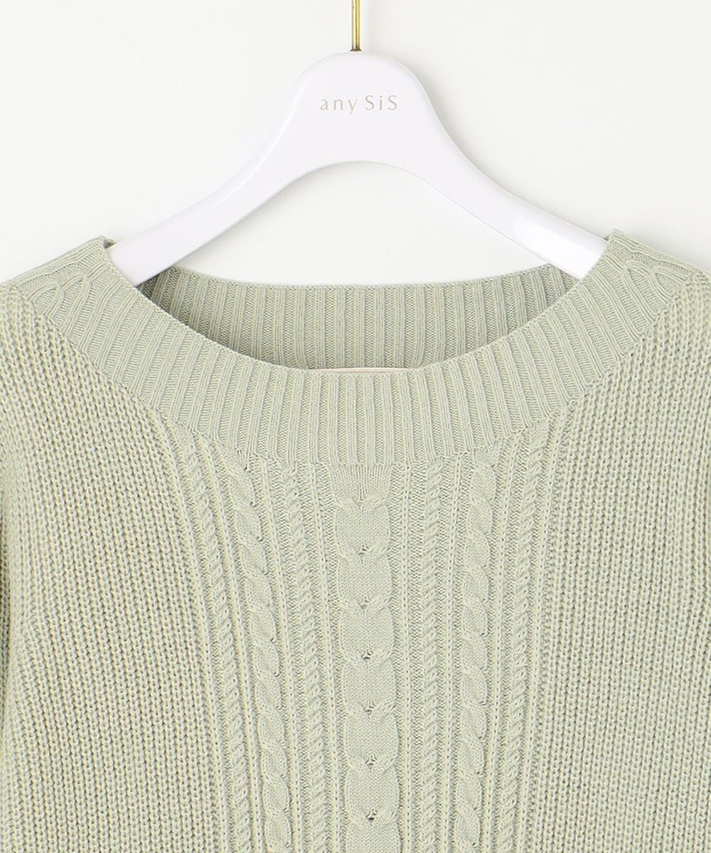 ANY SIS L 【セットアップ対応】スフレショート丈 プルオーバー 