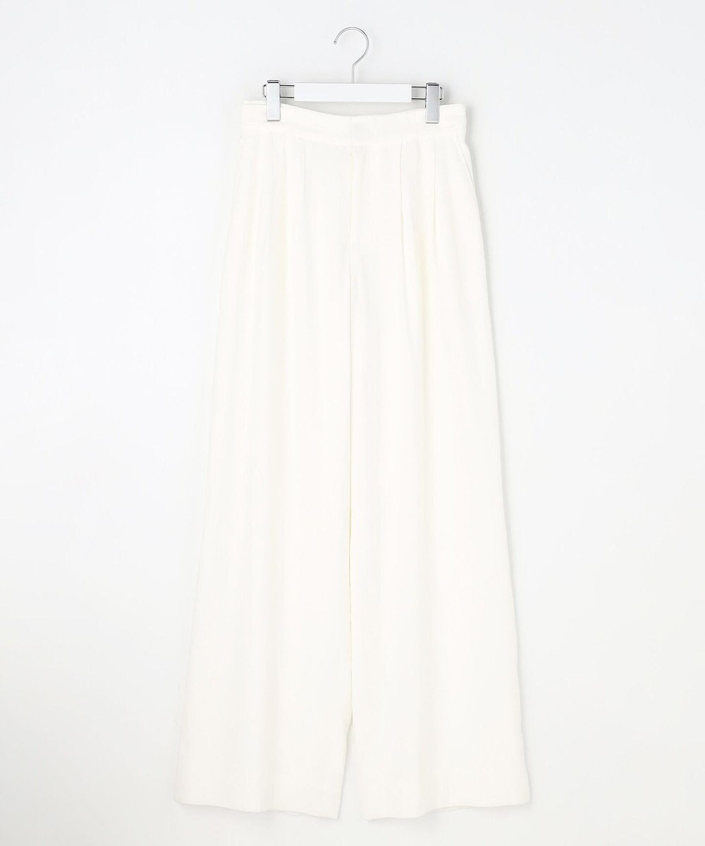 自由区 S 【セットアップ対応】リネンストレッチワイド パンツ 