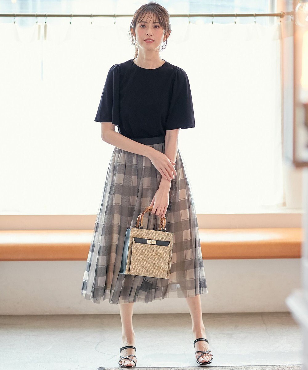 ANY SIS 【美人百花7月号掲載】2WAYバンブーライクハンドルミディ トートバッグ 