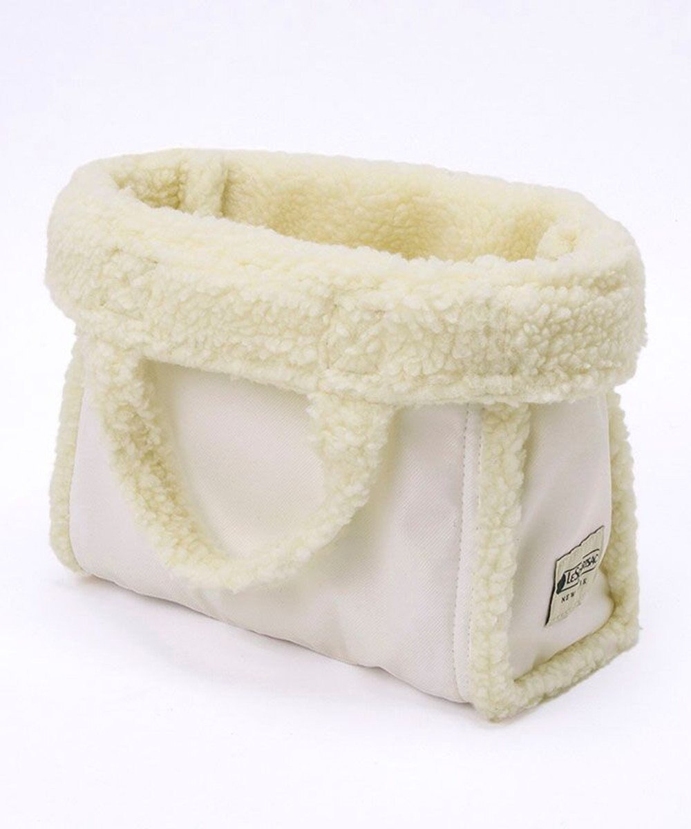 LeSportsac SMALL TWO WAY DENIM TOTE/ホワイトデニム/クリームシェルパ 