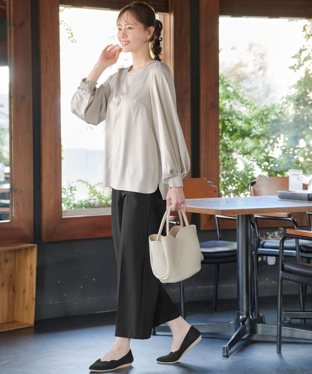 Tiaclasse L 【洗える】ボリュームスリーブブラウス 