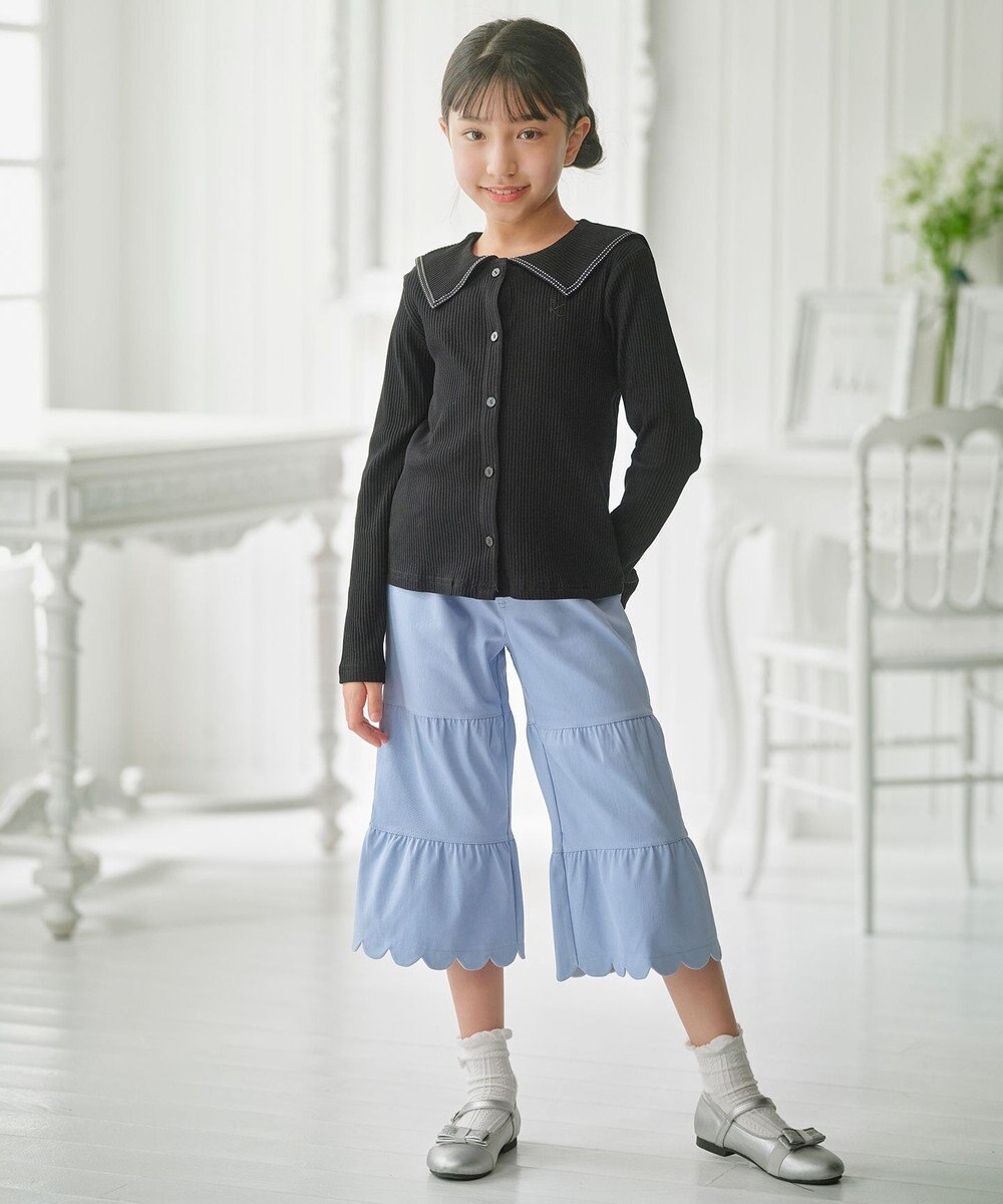 組曲 KIDS 【110-140㎝】ティアードデニムパンツ 