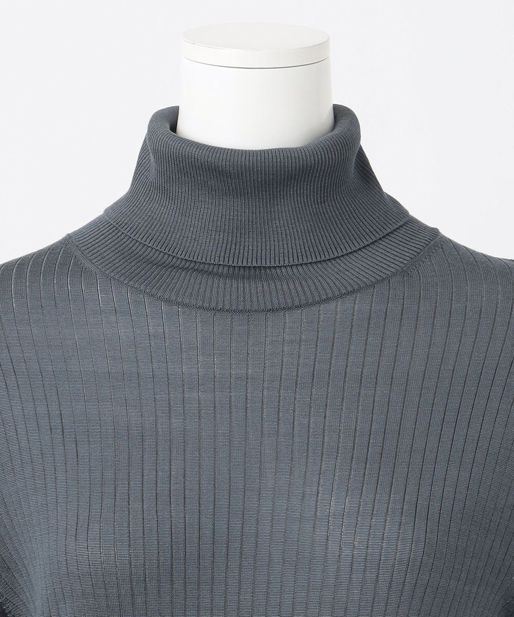 23区 【エステータ】シルクリブ タートルニット 